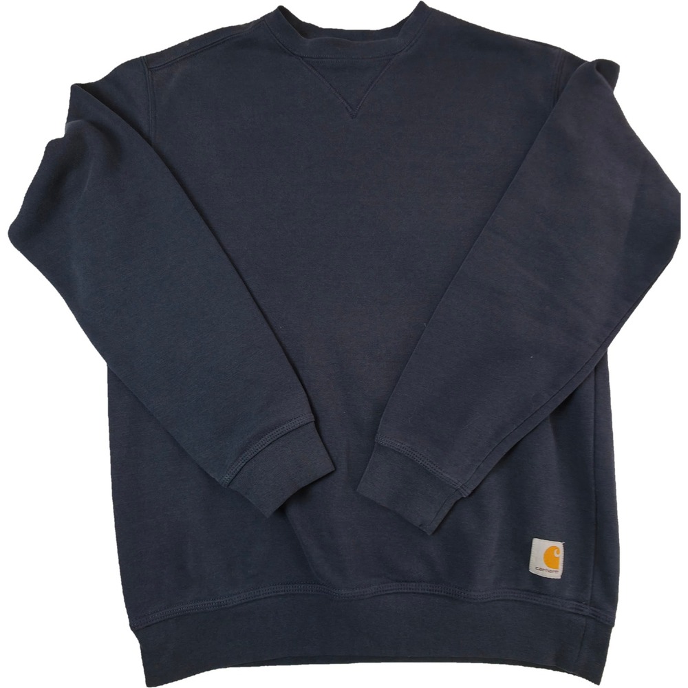 Carhartt Sweatshirt Mens Small Navy Blue Original Fit Crewneck K124 Excellent